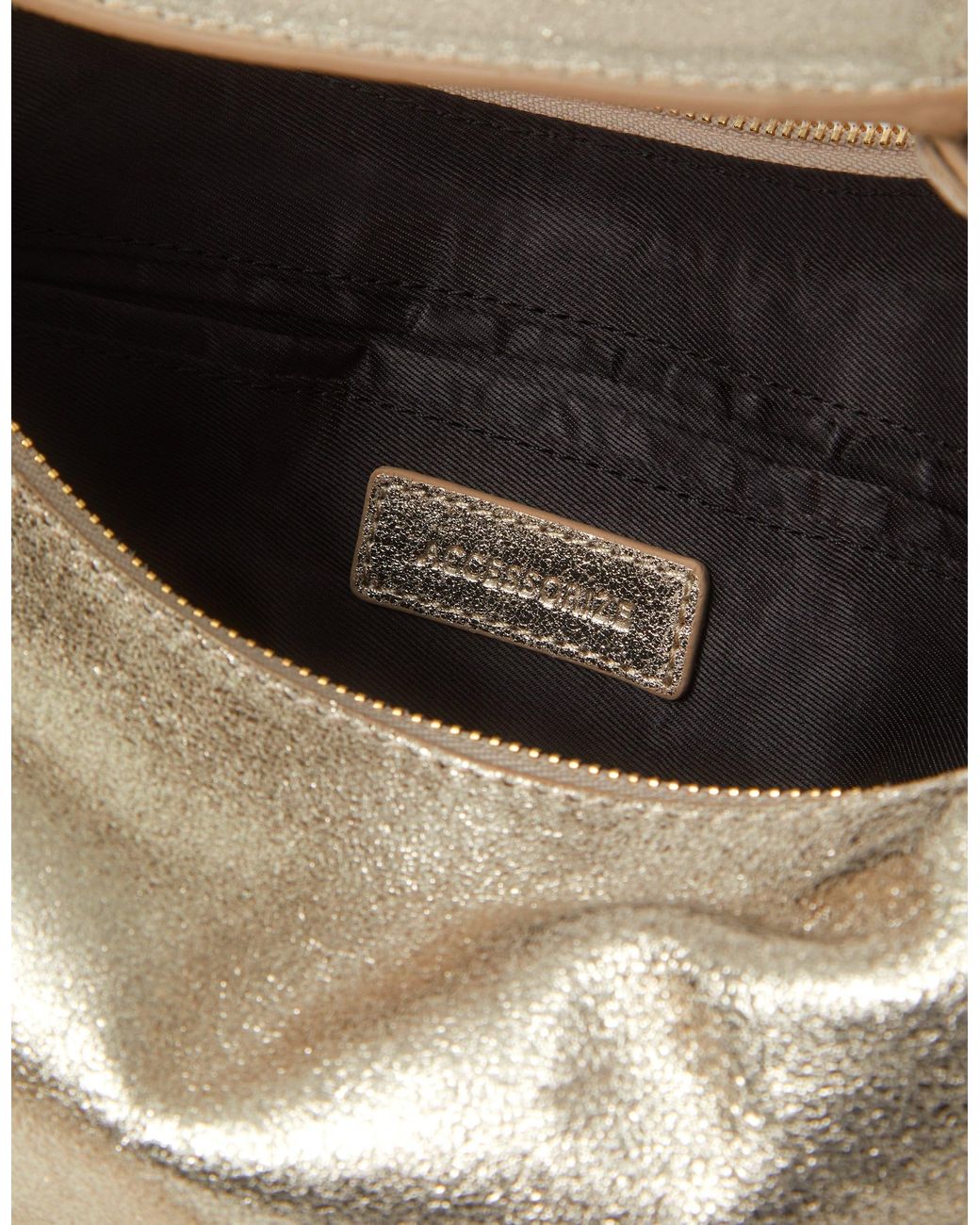 Accessorize Blue Leather Shimmer Suede Handheld Bag