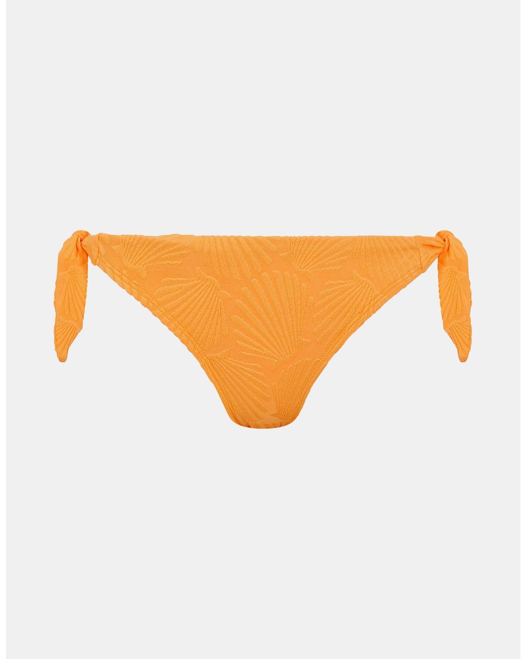 Accessorize Orange Shell Embossed Tie Side Bikini Bottoms