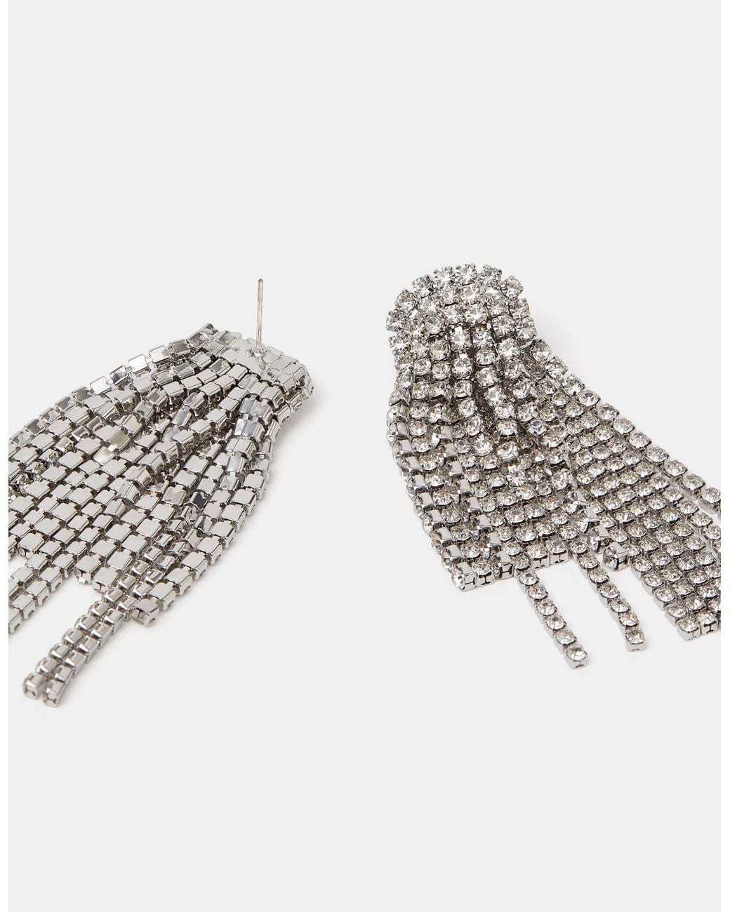 Accessorize Metallic Cascading Crystal Drop Earrings