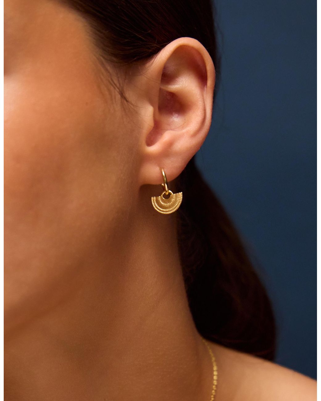 Accessorize Metallic 14Ct-Plated Fan Drop Earrings