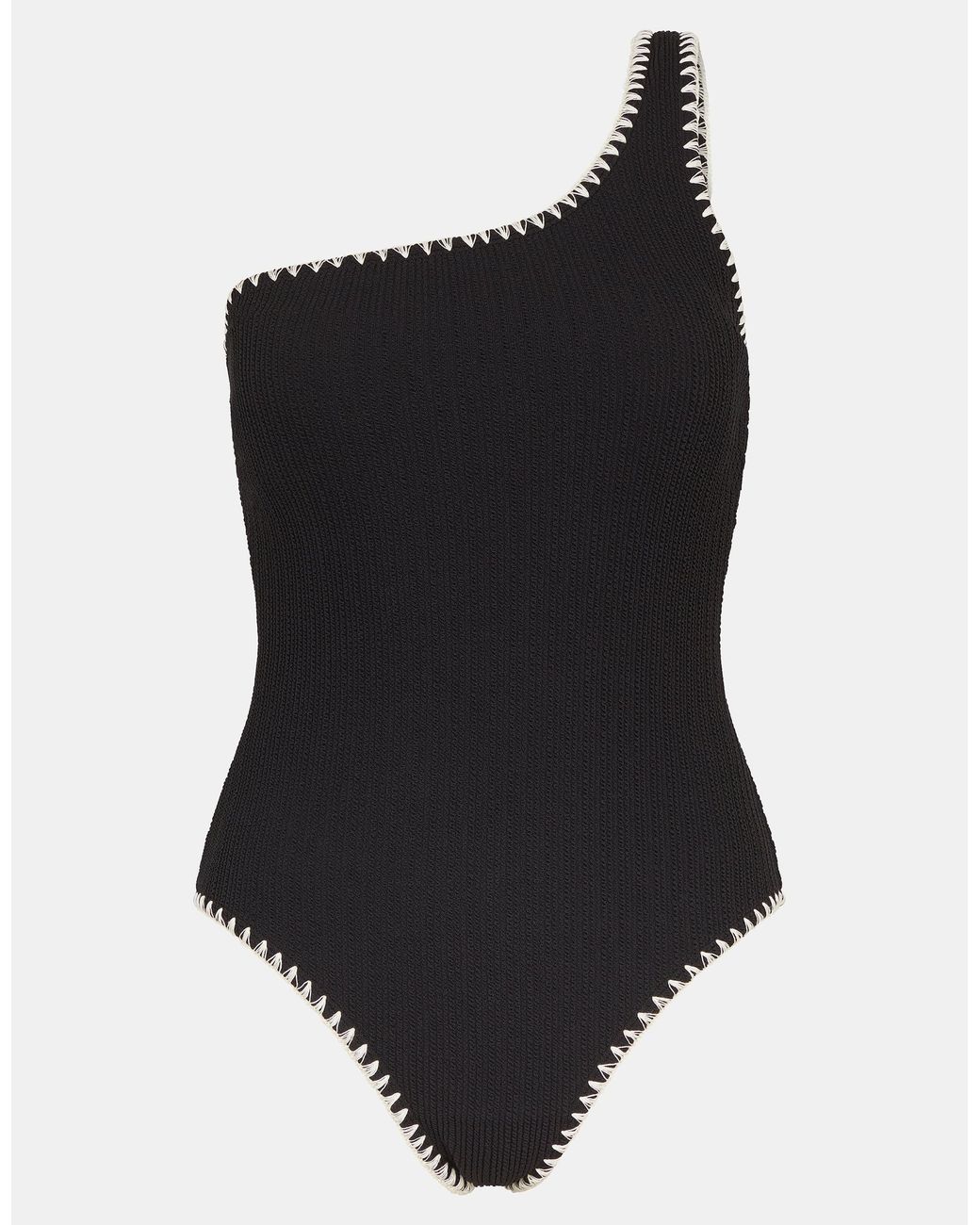 Accessorize Black One-Shoulder Shaping Swimsuit