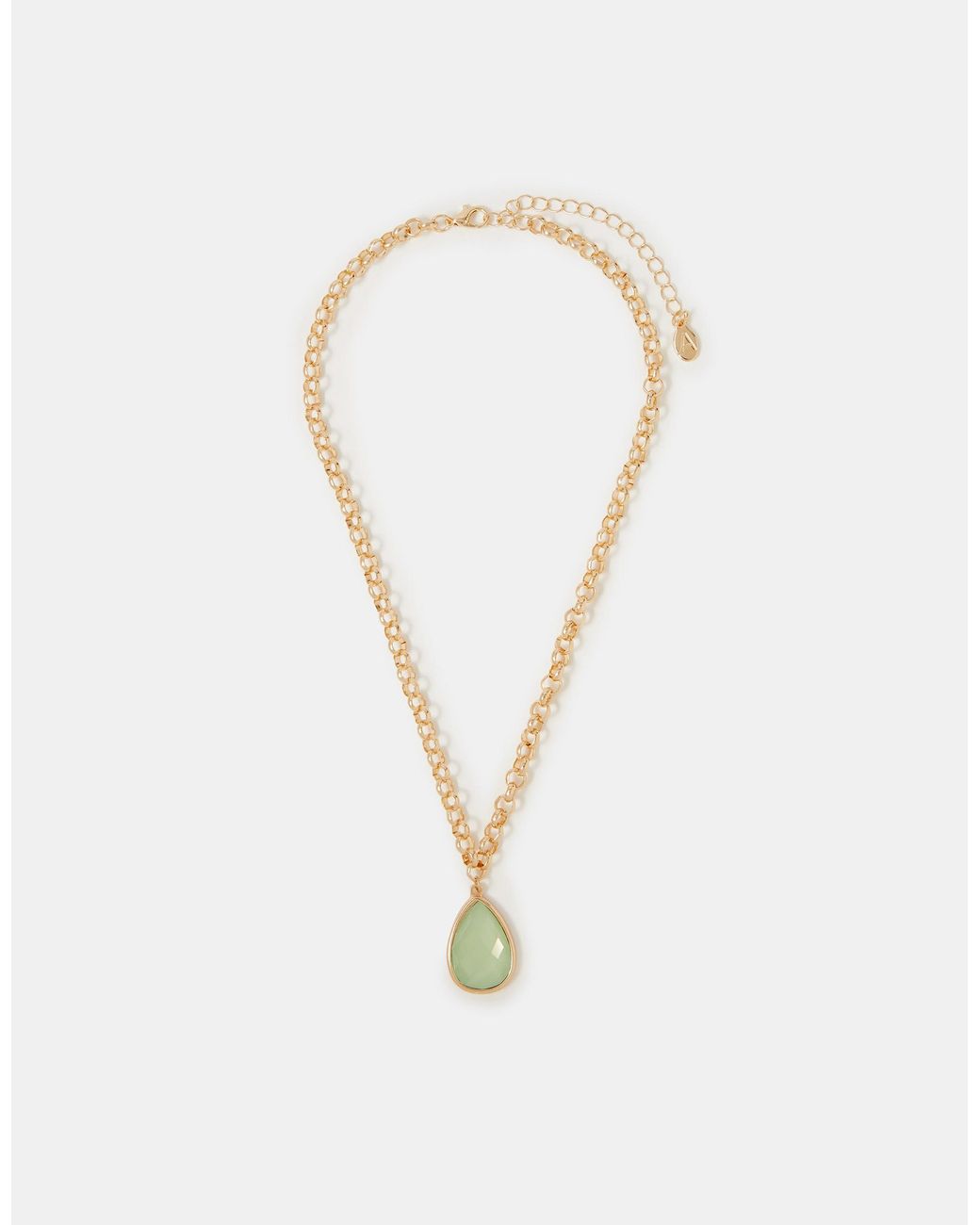 Accessorize White Gemstone Pendant Necklace