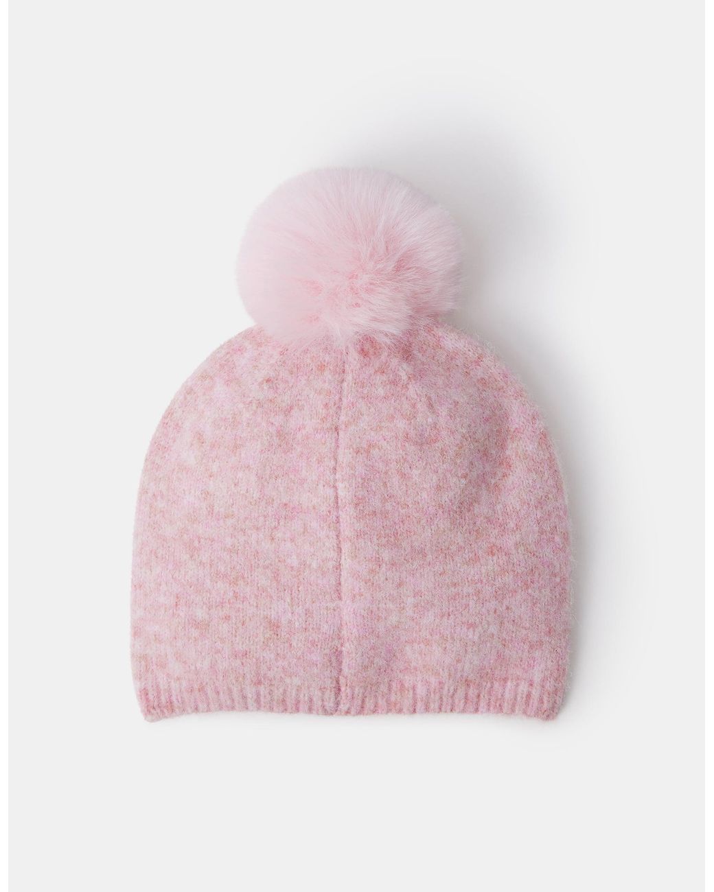 Accessorize Pink Floral Sequin Bobble Hat