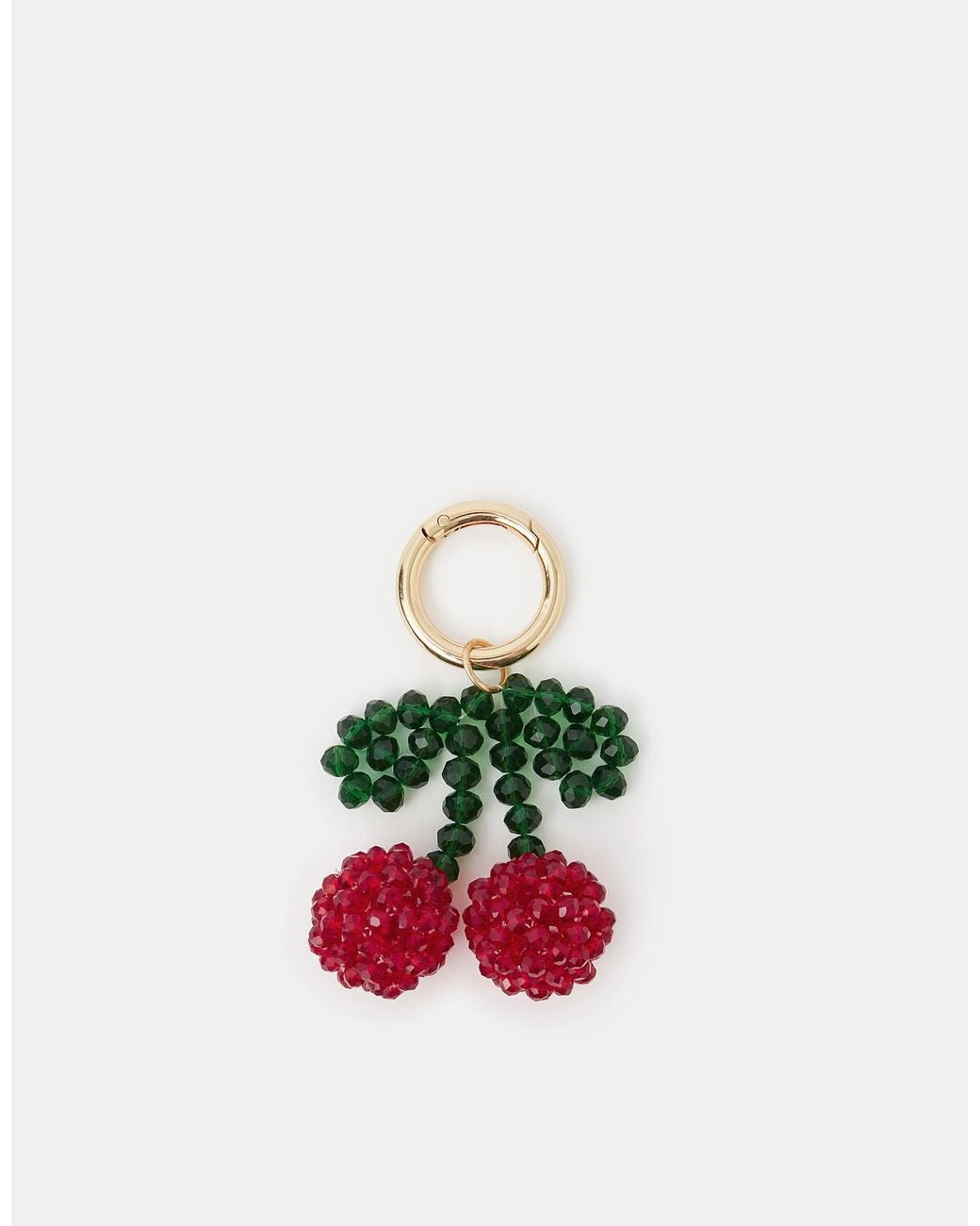 Accessorize Green Cherry Beaded Bag Charm