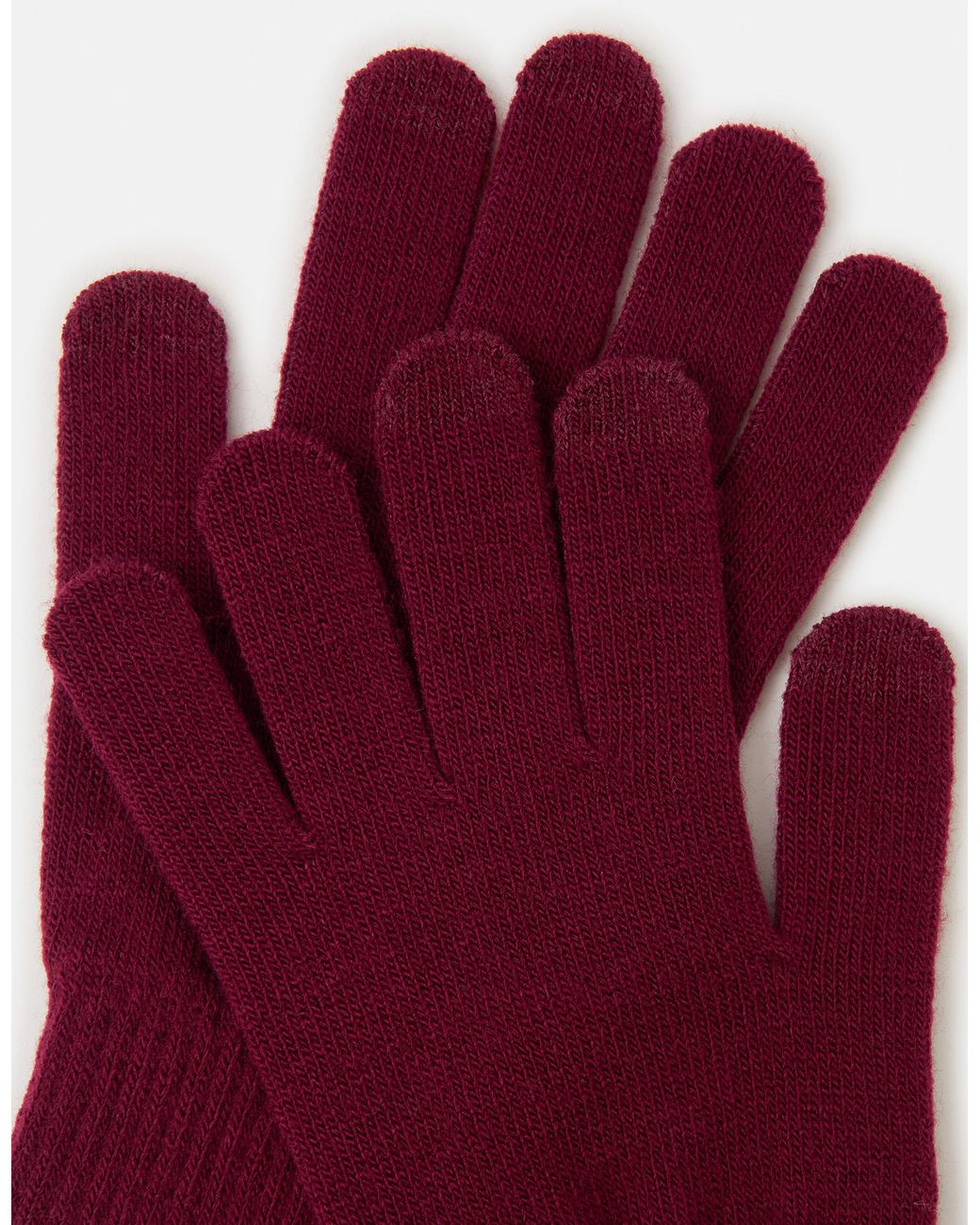 Accessorize Red Plain Touch Screen Gloves