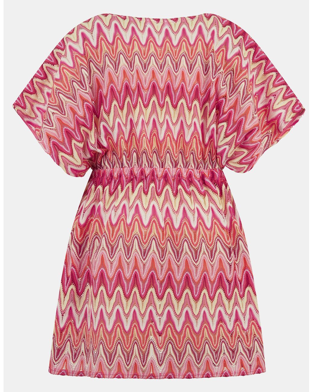 Accessorize Pink V-Neck Crochet Kaftan