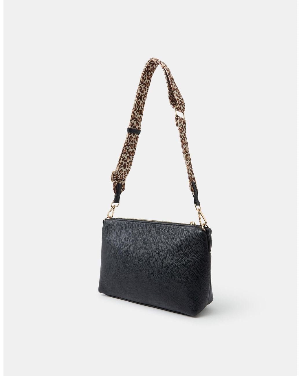 Accessorize White Cristina Leopard Print Strap Crossbody Bag