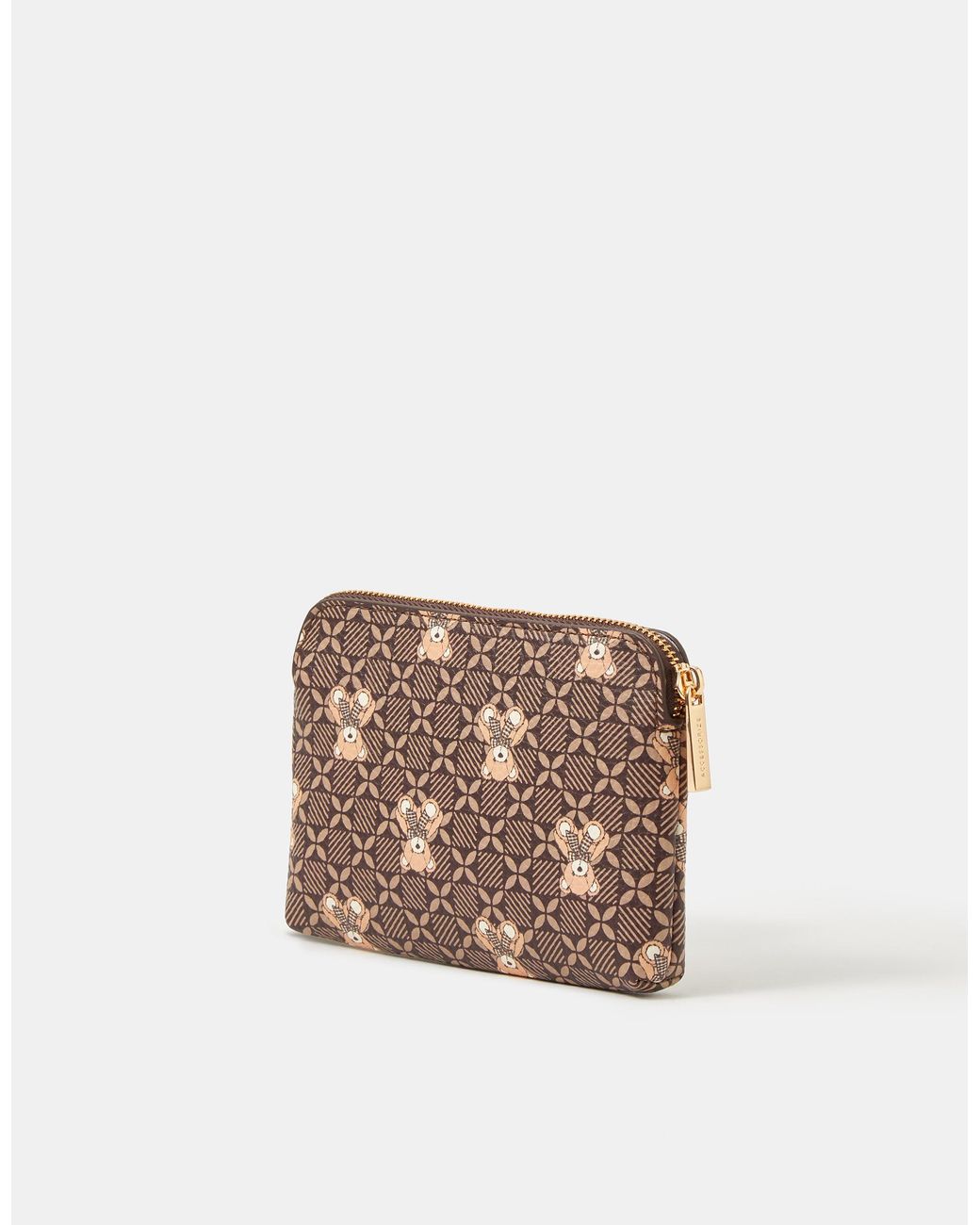 Accessorize Brown Teddy Print Coin Purse