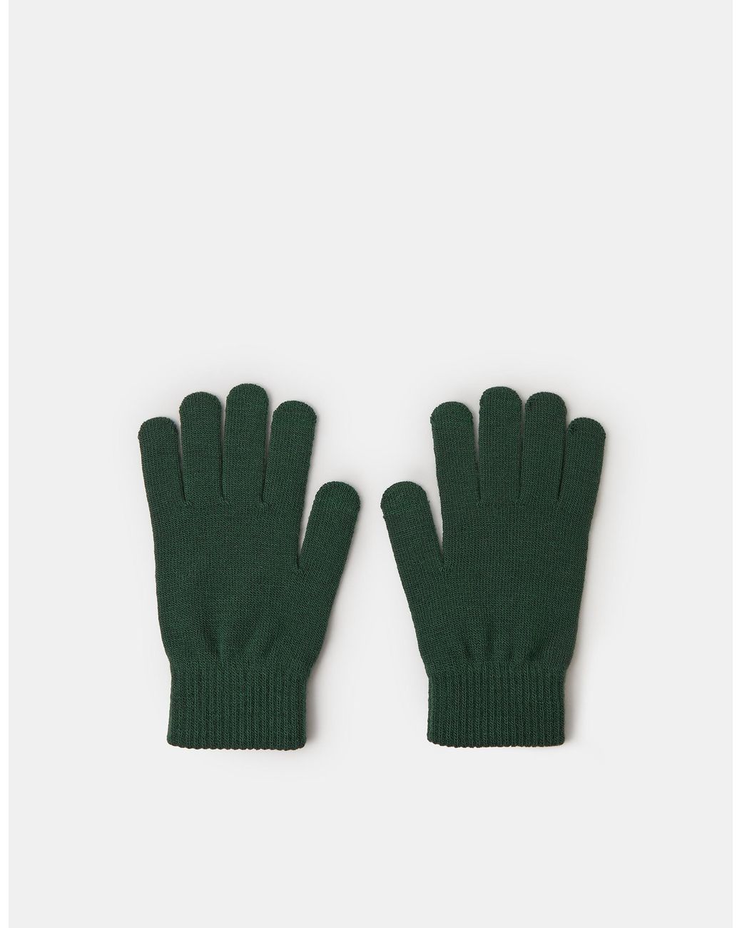 Accessorize Green Stretch Touchscreen Gloves