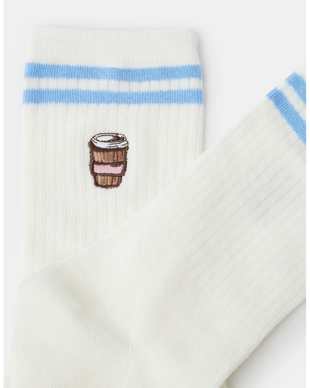 Accessorize Blue Coffee Socks