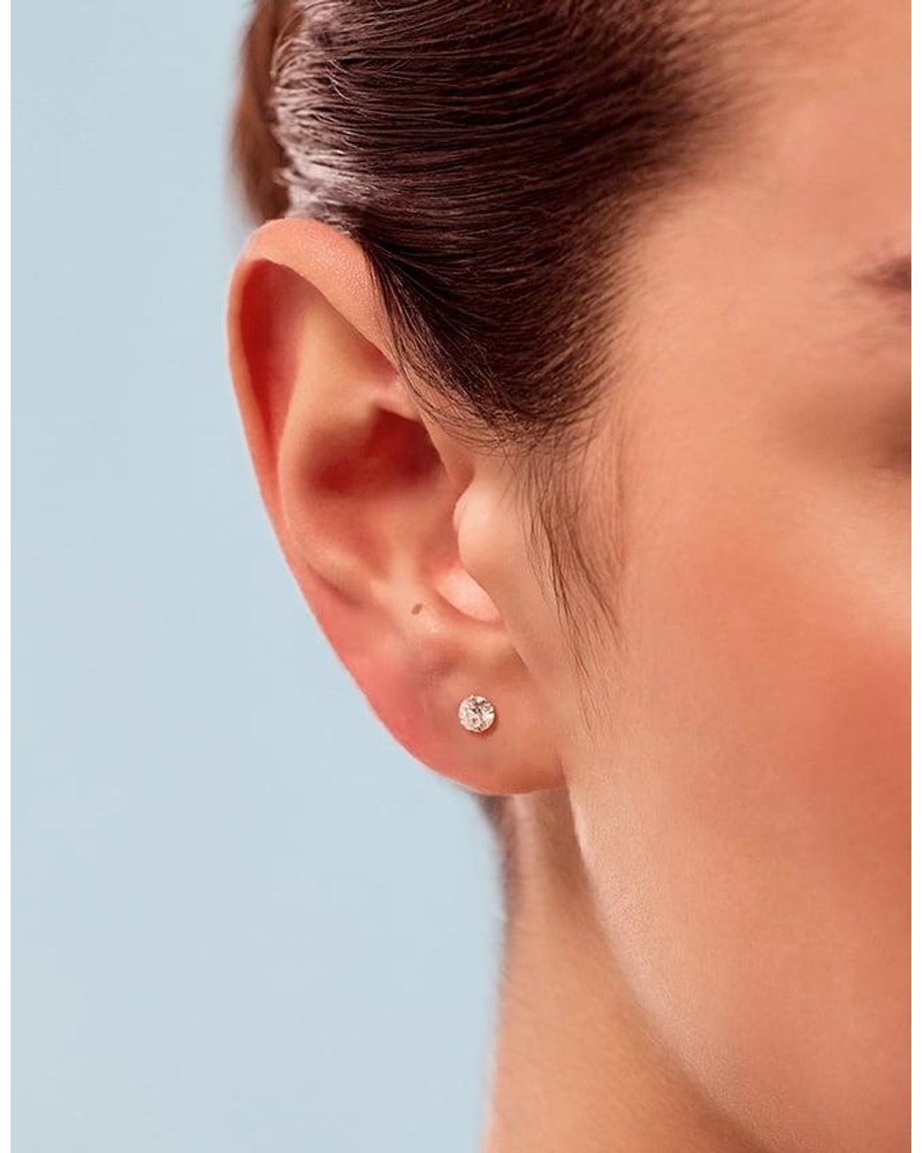 Accessorize Orange Lab Grown Diamond 1Ct Stud Earrings 9Ct