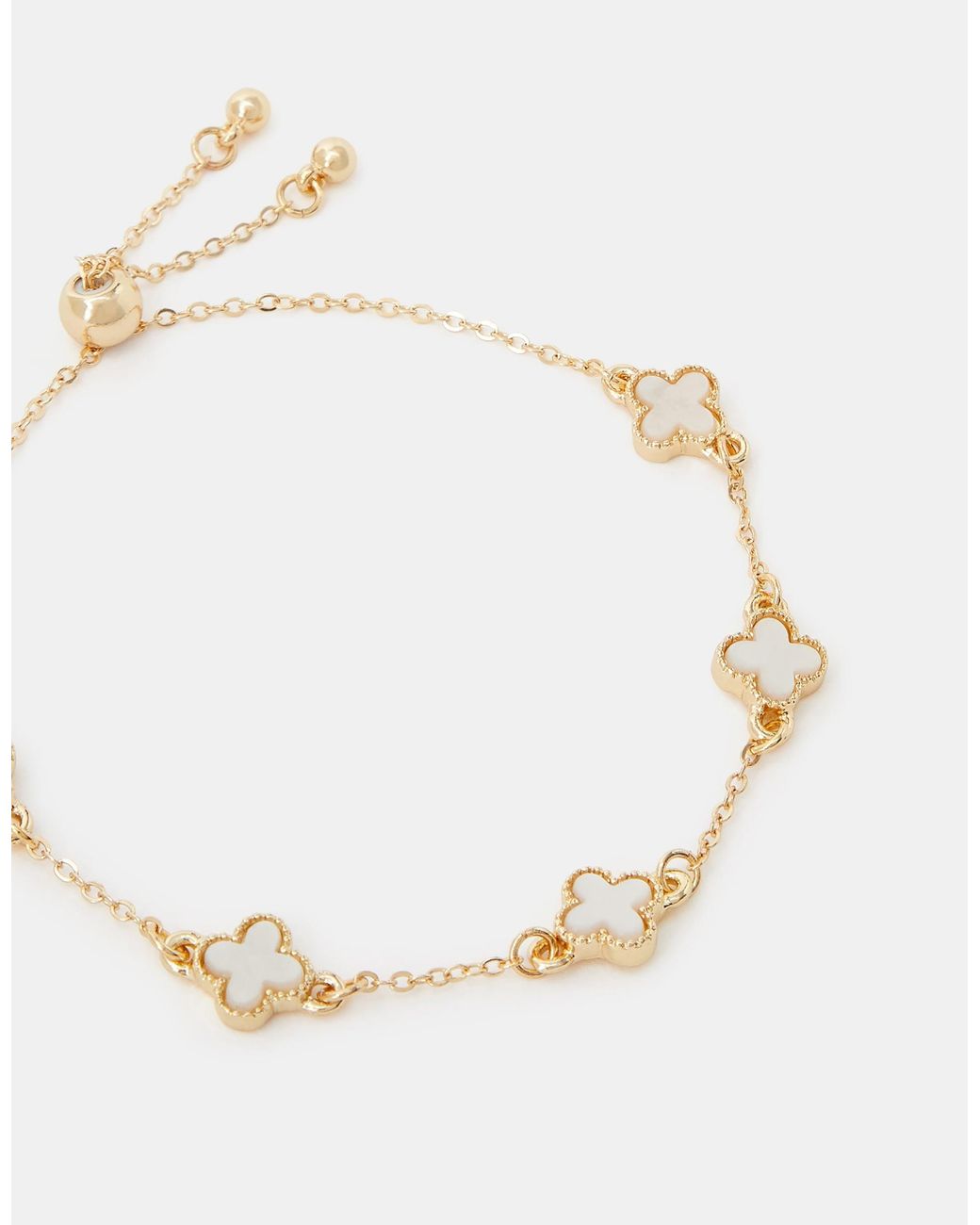 Accessorize Natural Clover Toggle Bracelet
