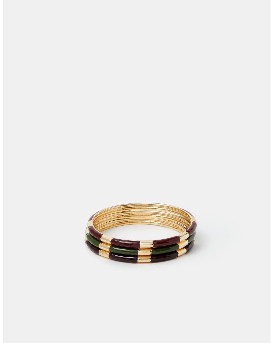 Accessorize Metallic 3-Pack Enamel Bangles