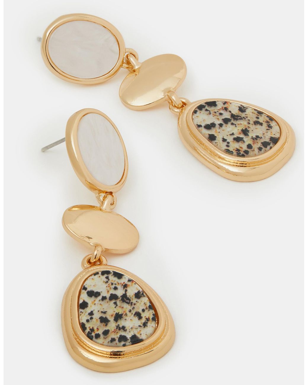 Accessorize Metallic Marbled Drop Earrings