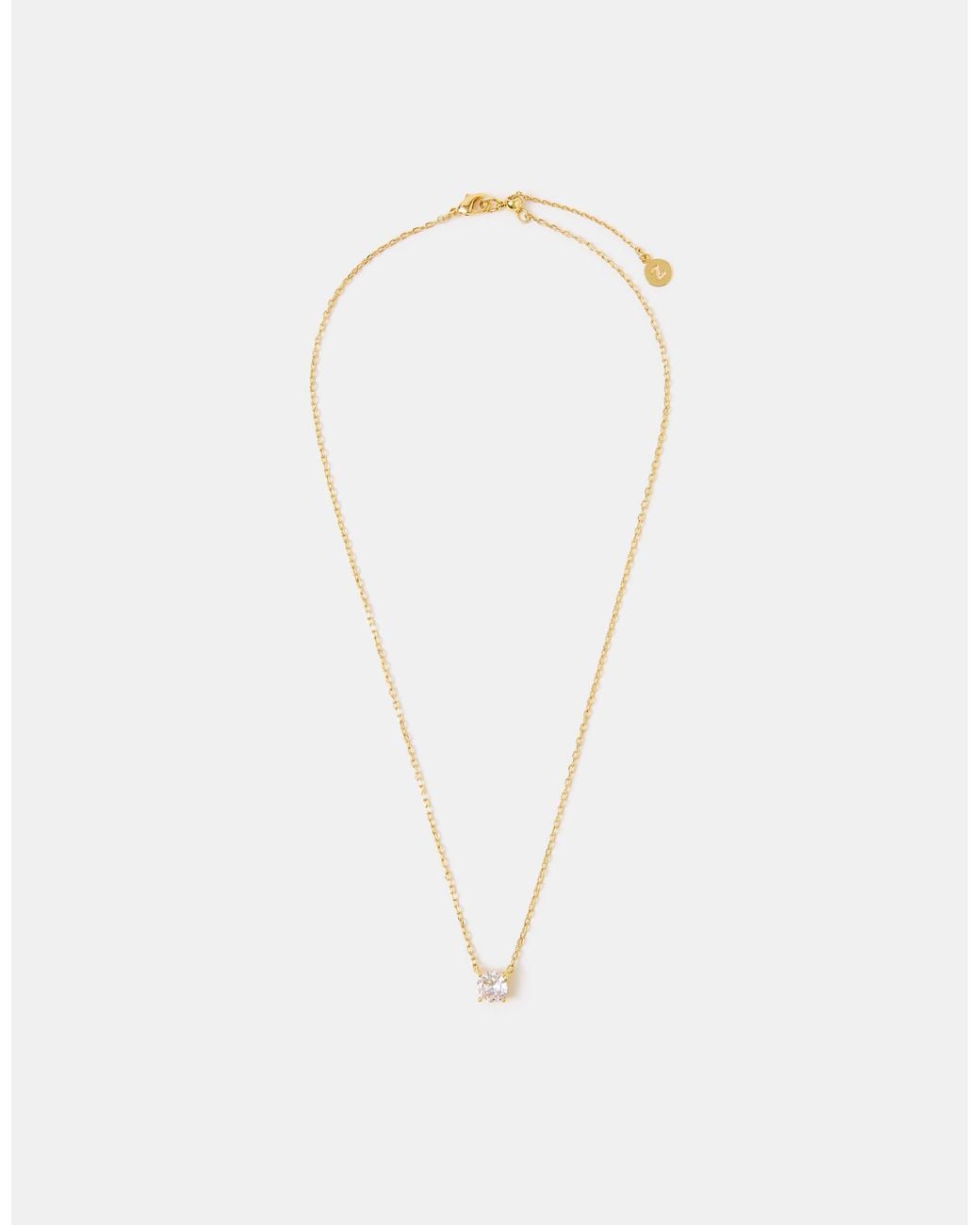 Accessorize White 14Ct-Plated Cubic Zirconia Pendant Necklace