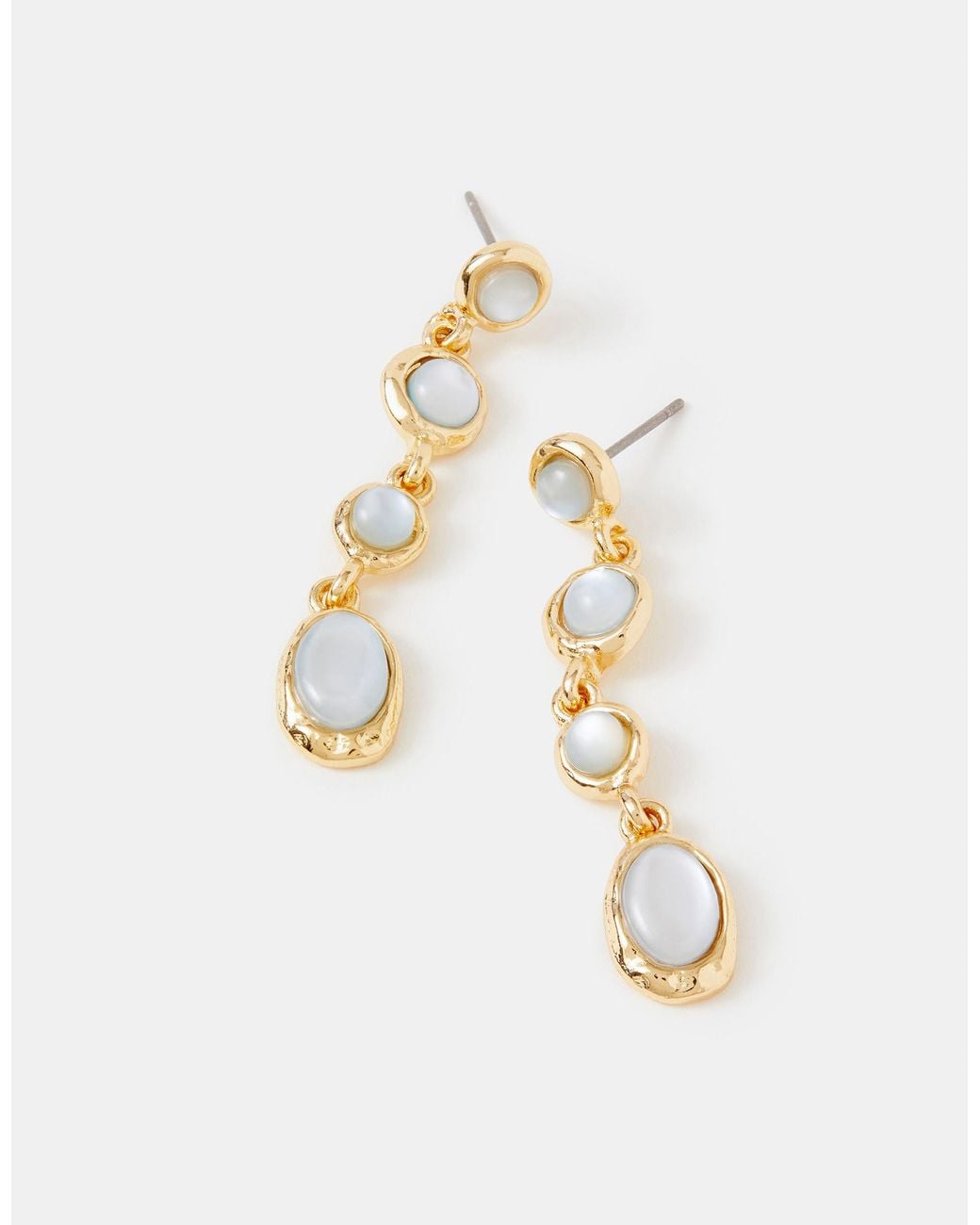 Accessorize White Mini Stone Drop Earrings