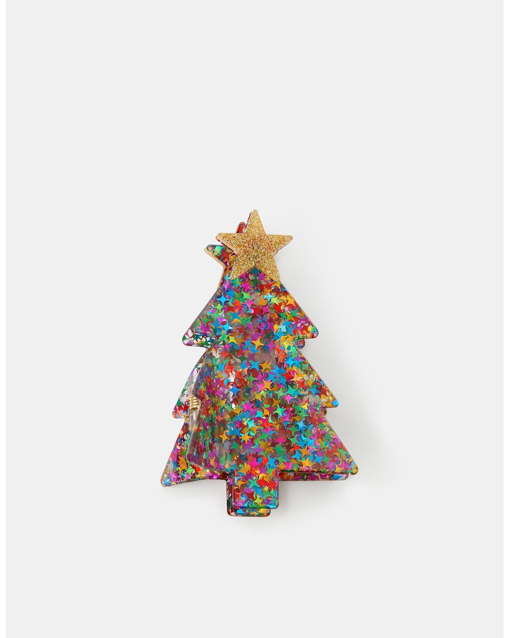 Accessorize Red Christmas Tree Claw Clip