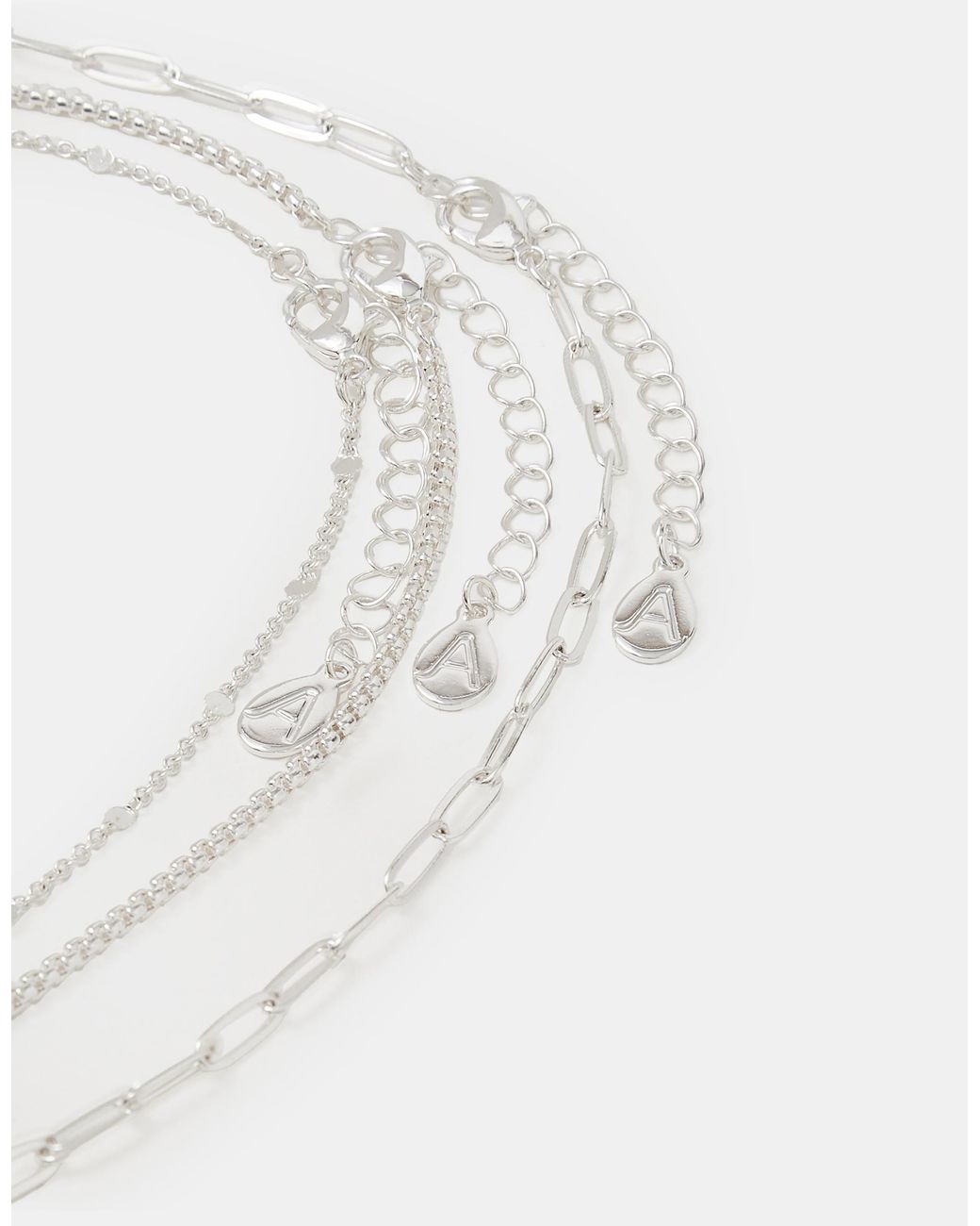 Accessorize White 3-Pack Textured Chain Necklaces