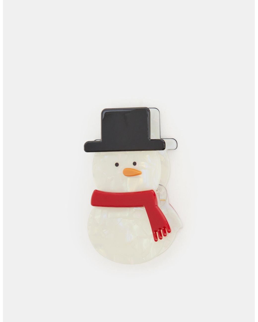 Accessorize Red Christmas Snowman Claw Clip