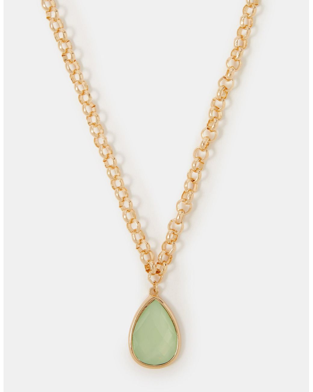 Accessorize White Gemstone Pendant Necklace
