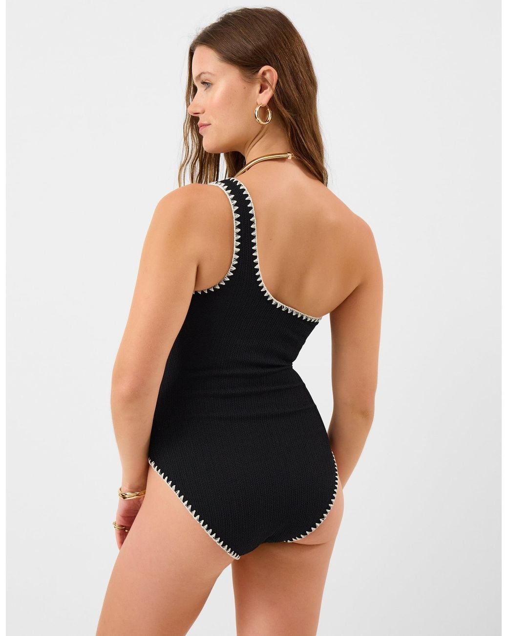 Accessorize Black One-Shoulder Shaping Swimsuit