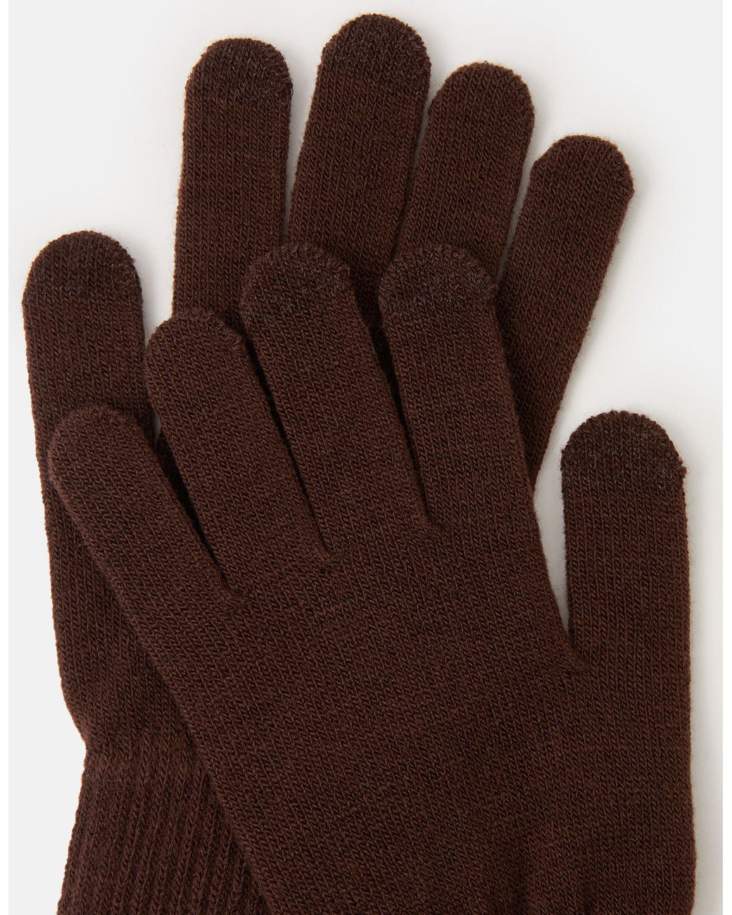 Accessorize Brown Plain Touch Screen Gloves