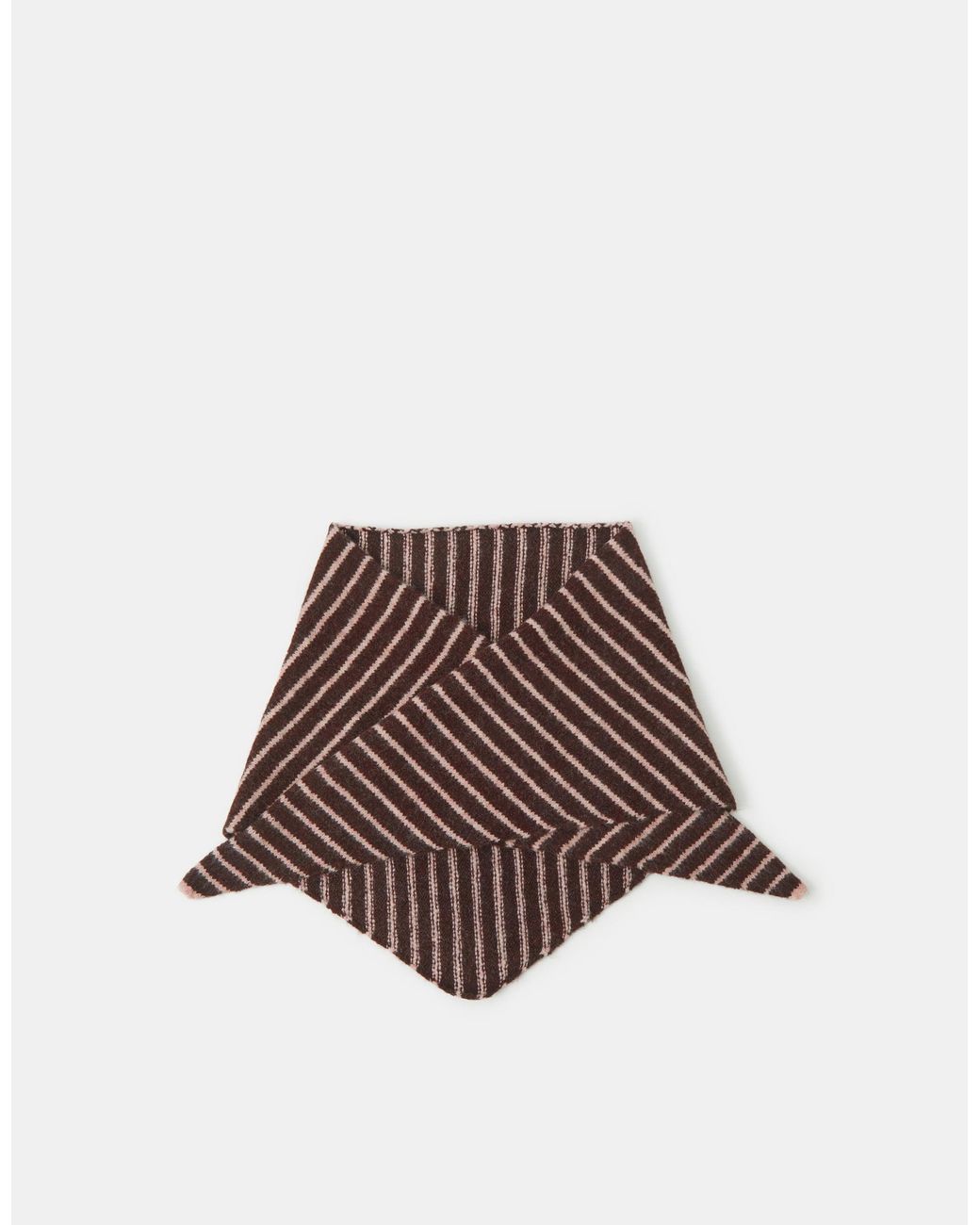 Accessorize Brown Stripe Knitted Triangle Scarf