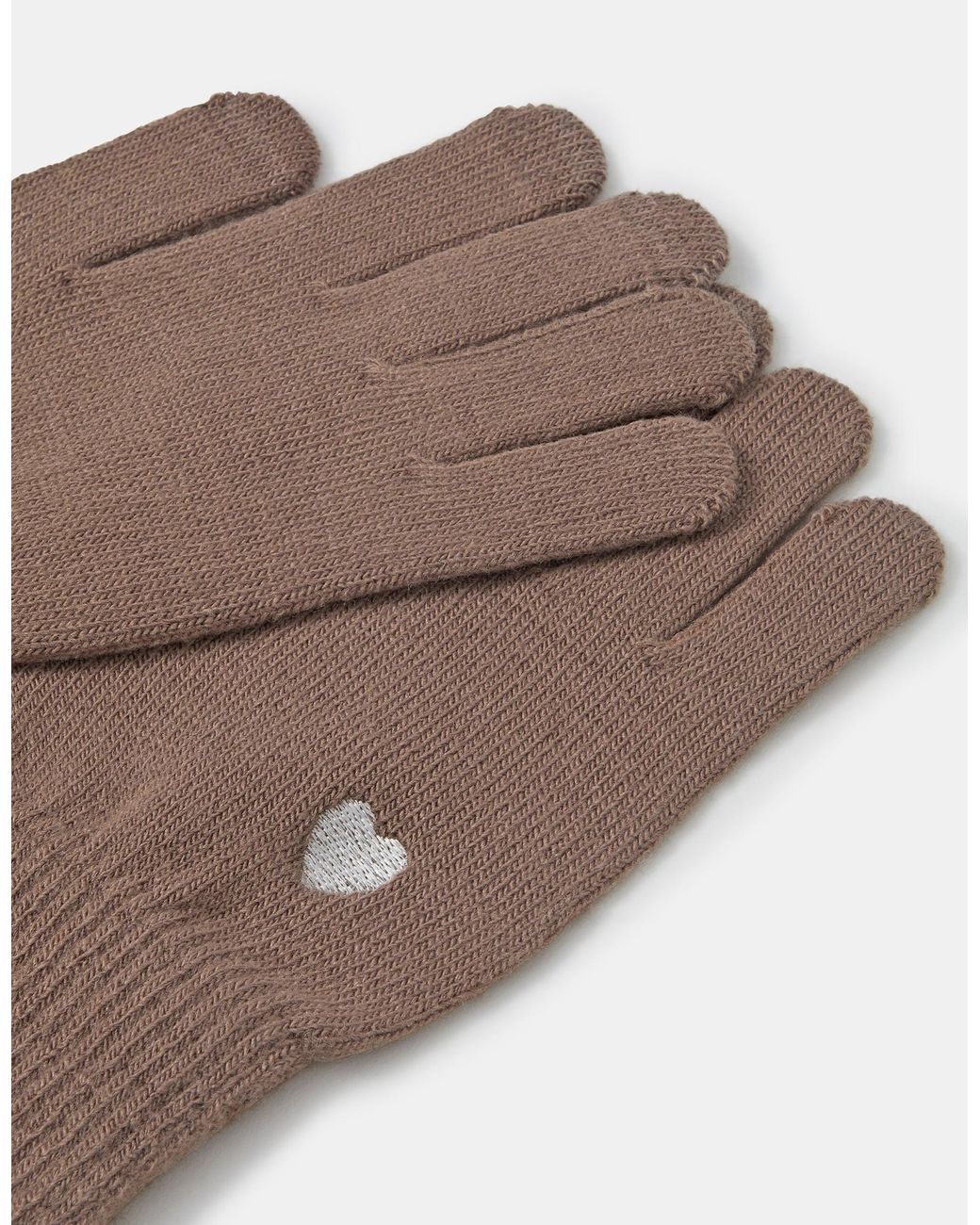 Accessorize Multicolor Heart Embroidered Touchscreen Gloves