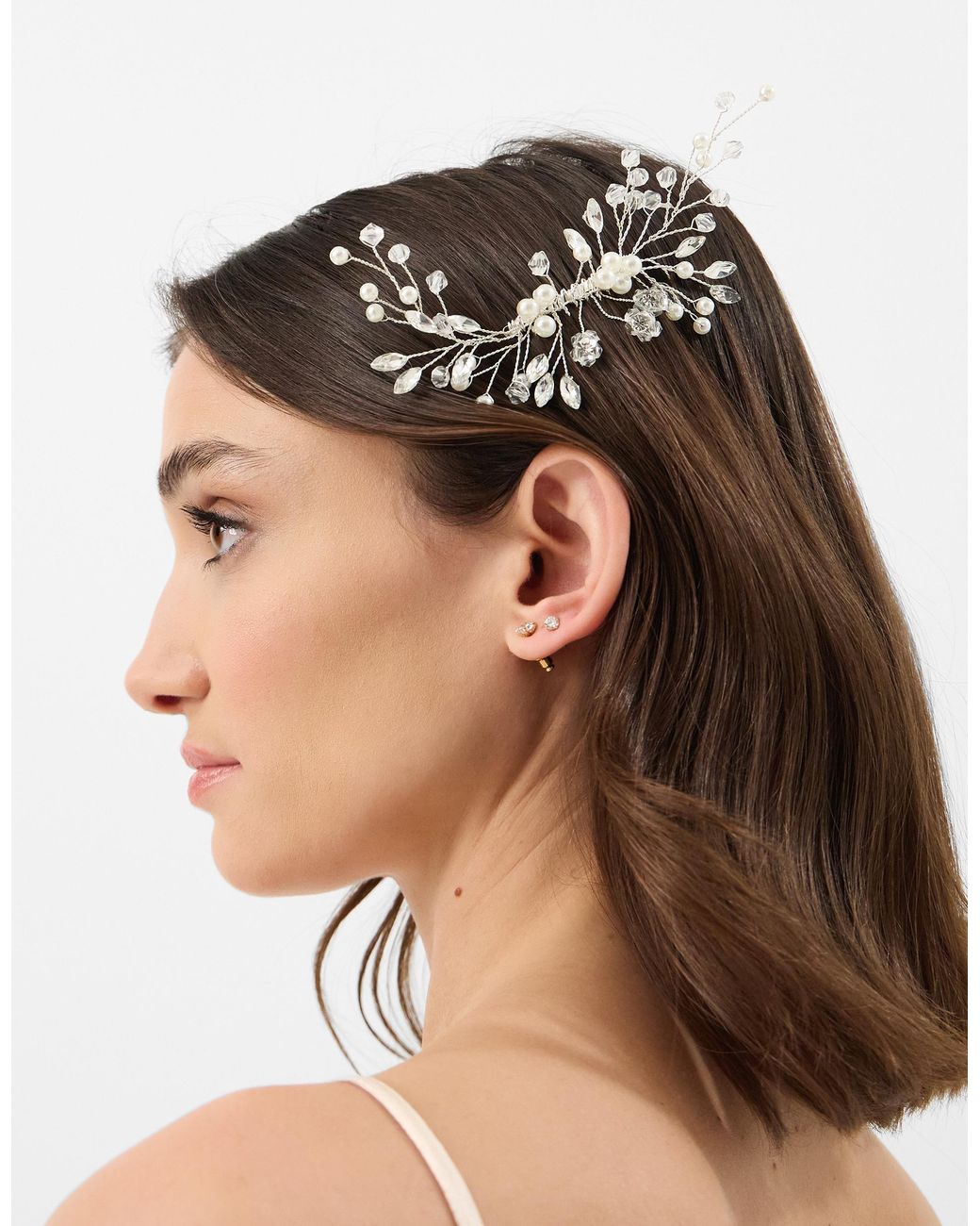 Accessorize White Pearl French Comb
