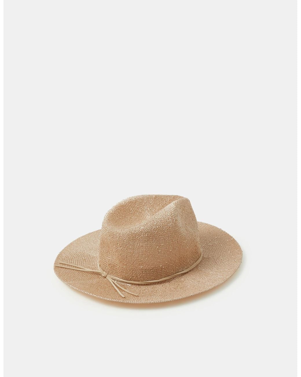 Accessorize Natural Sequin Embellished Fedora Hat