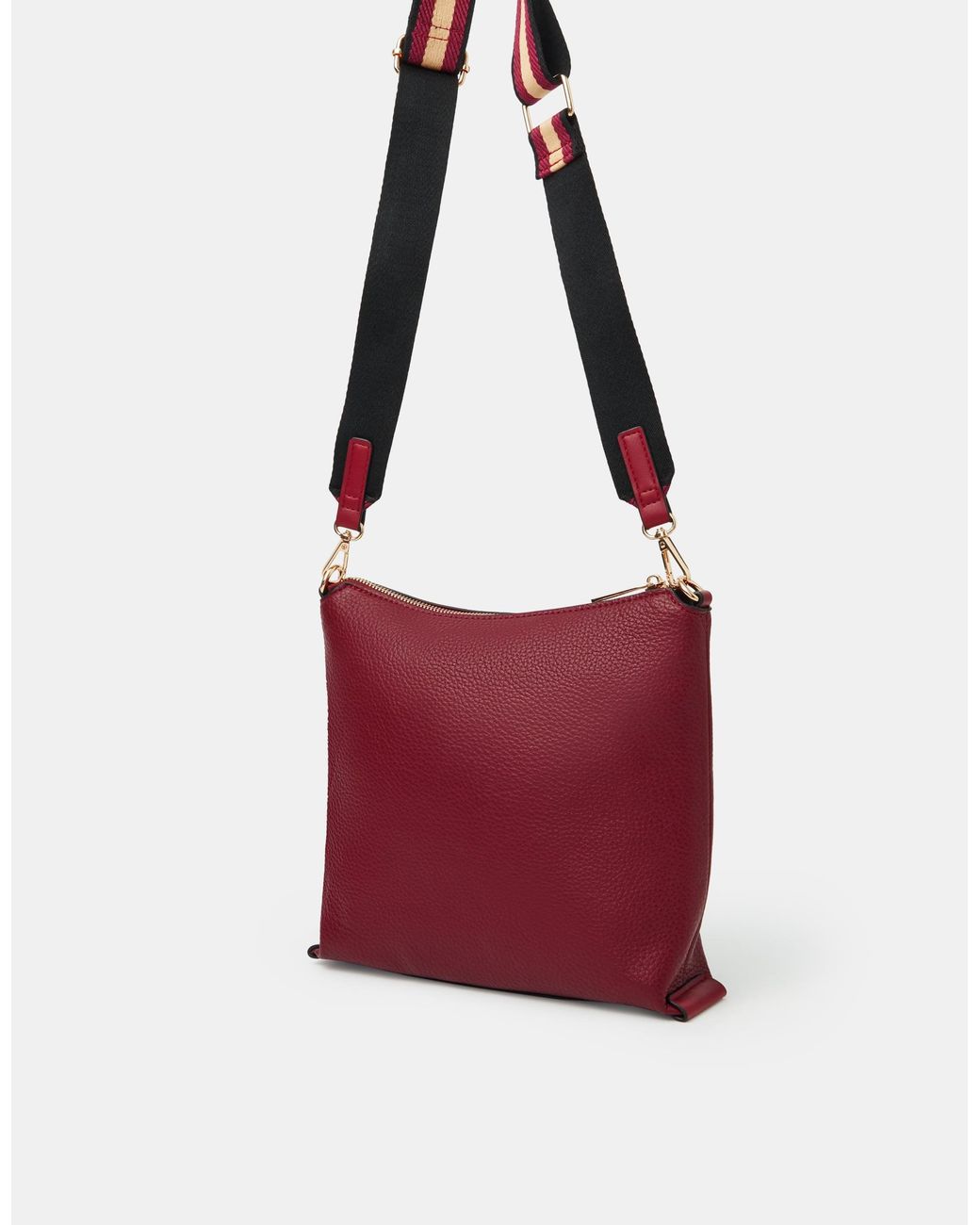 Accessorize Red Webbing Strap Messenger Crossbody Bag