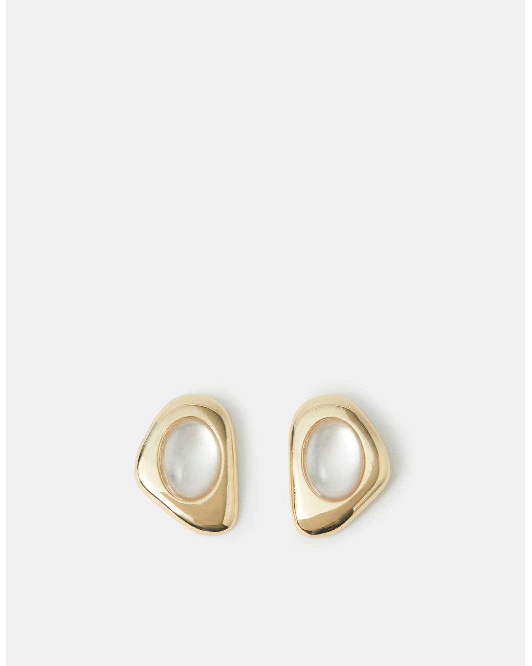 Accessorize Metallic Organic Statement Stud Earrings