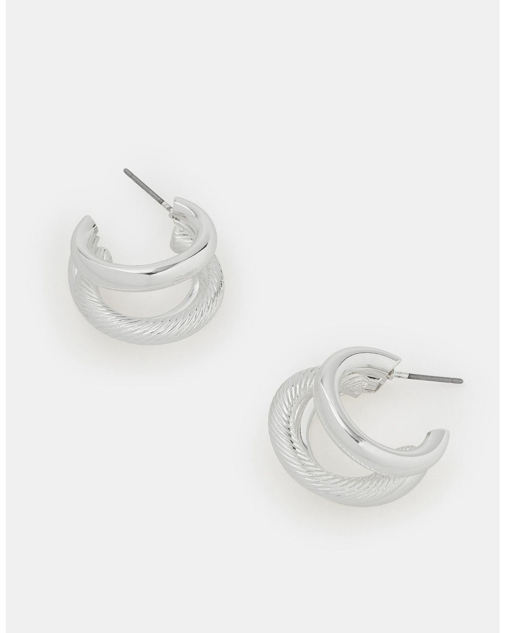 Accessorize White Triple Hoop Earrings