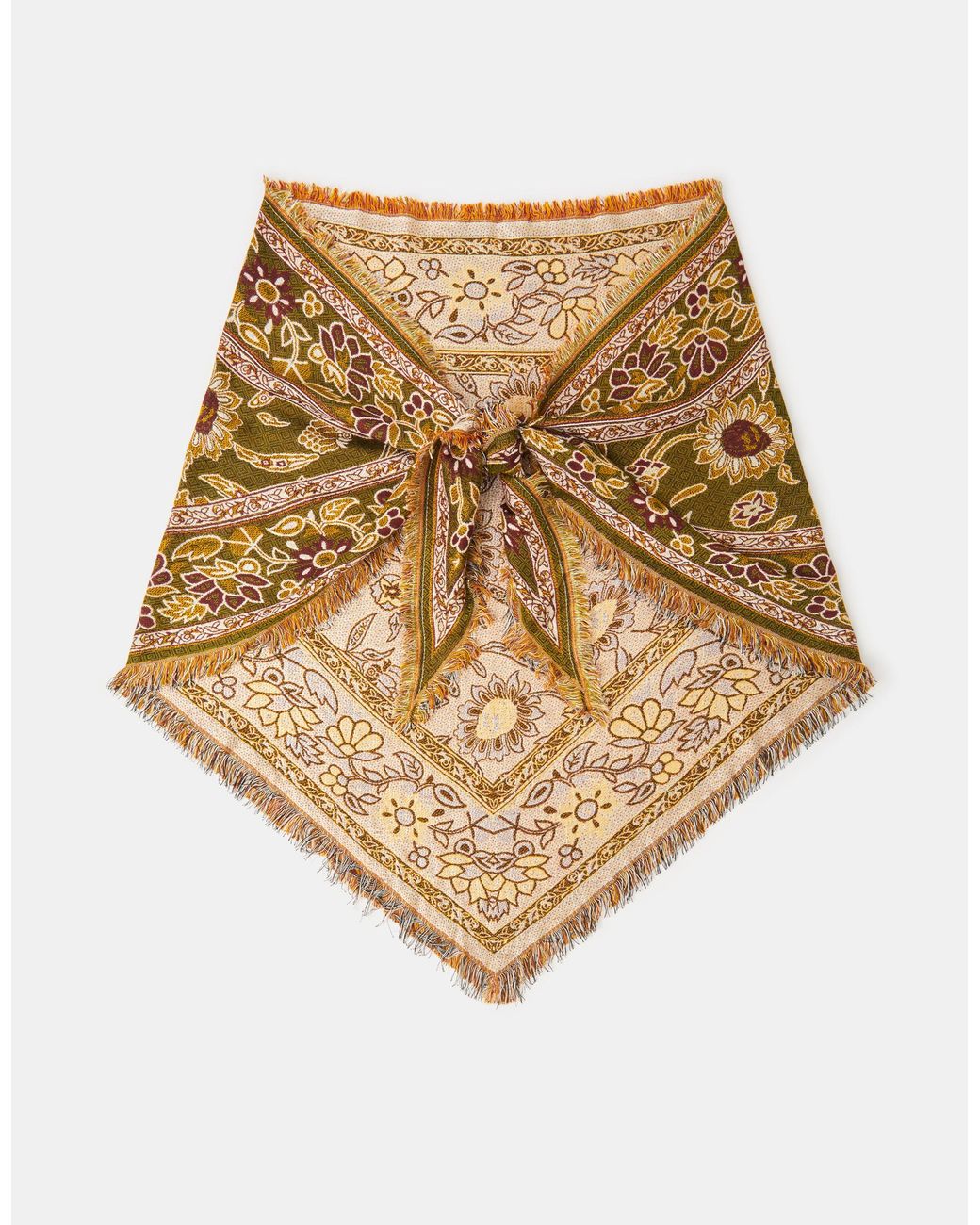 Accessorize Natural Floral Print Triangle Scarf