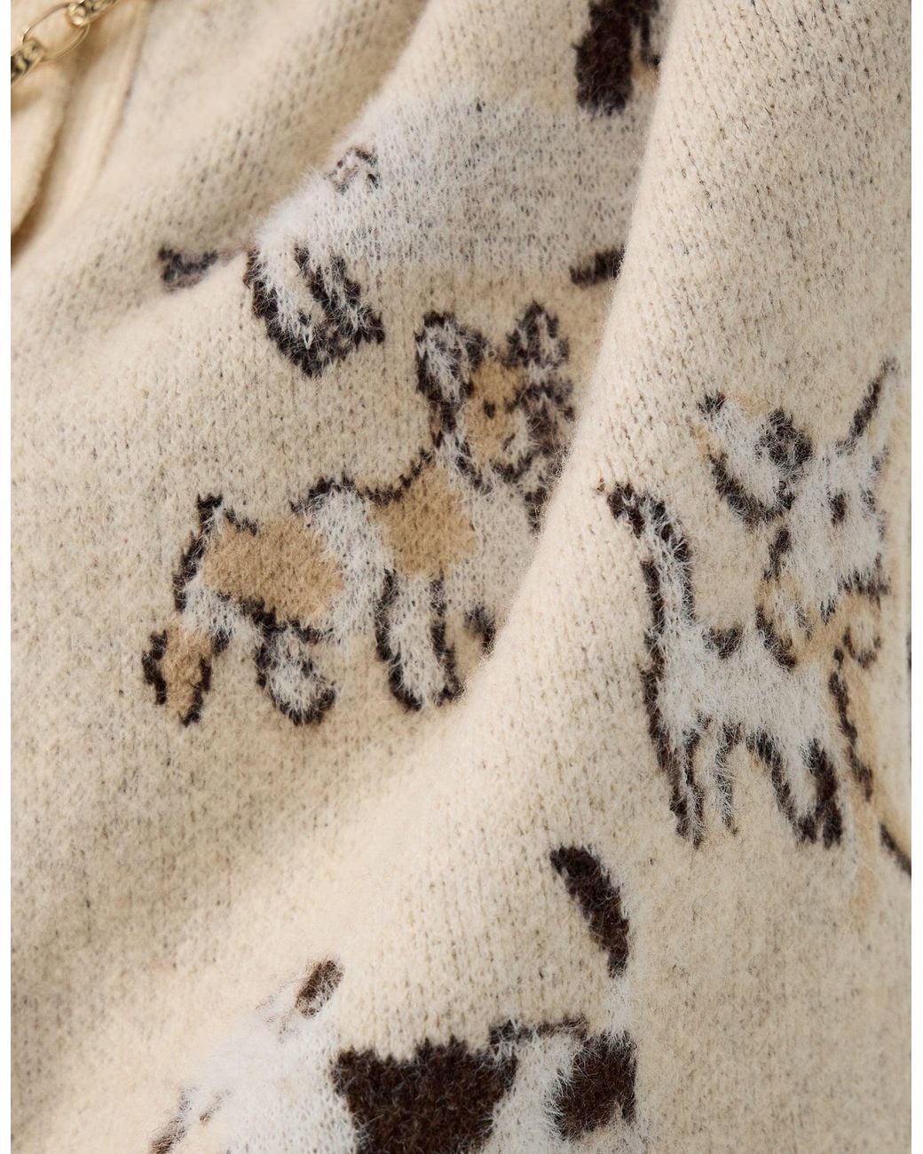 Accessorize Natural X Good Manners Dog Print Cardigan