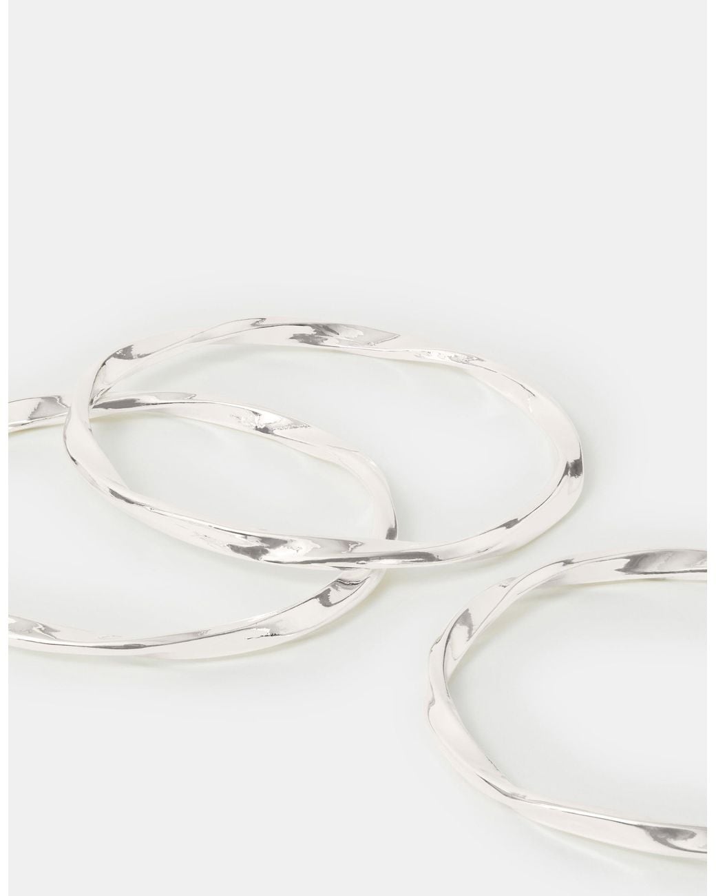 Accessorize Natural 3-Pack Slim Twist Bangles