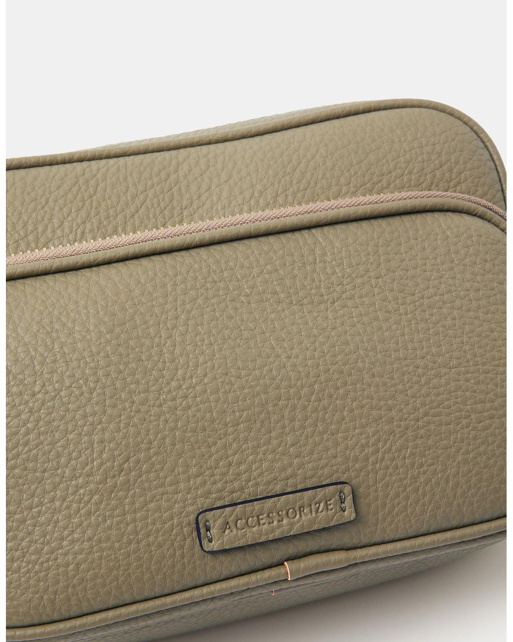 Accessorize Gray Dina Double Zip Crossbody Bag