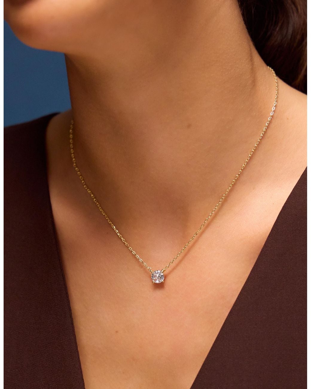 Accessorize White 14Ct-Plated Cubic Zirconia Pendant Necklace