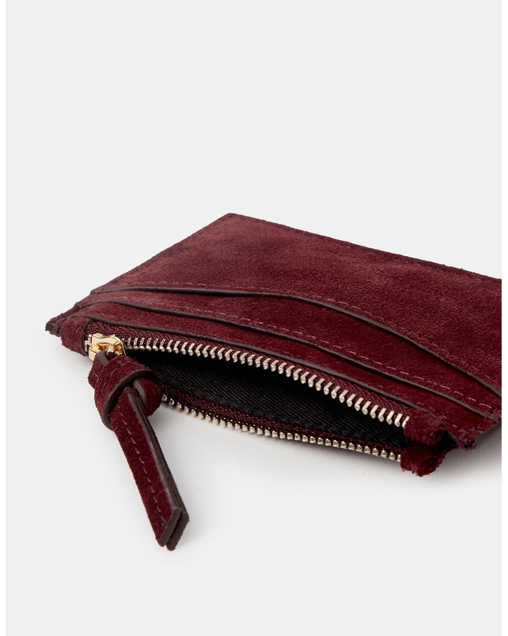 Accessorize Purple Suede Card Holder