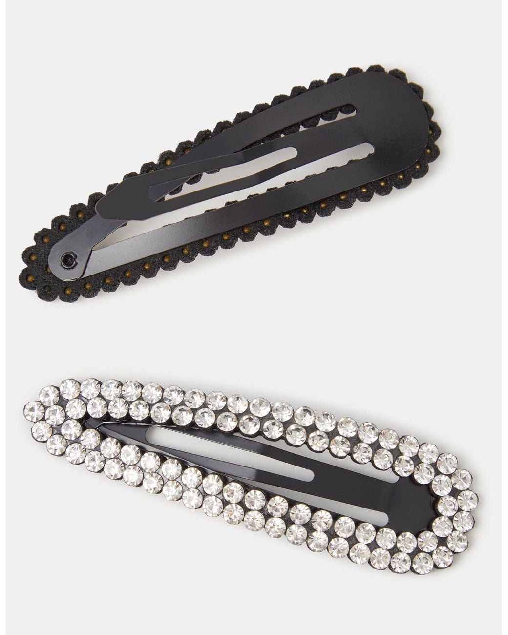 Accessorize White 2-Pack Large Diamanté Hair Clips