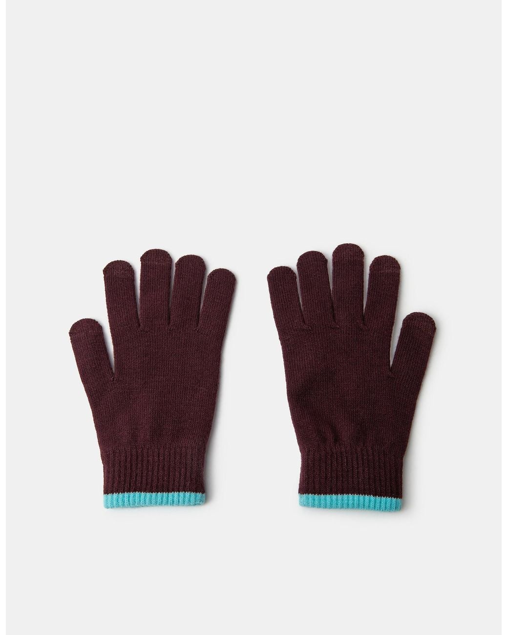 Accessorize Purple Contrast Edge Touchscreen Gloves