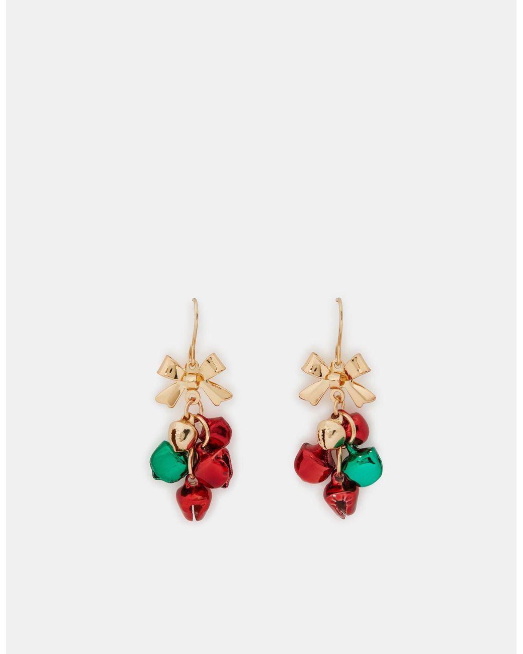 Accessorize Red Christmas Jingle Bell Drop Earrings