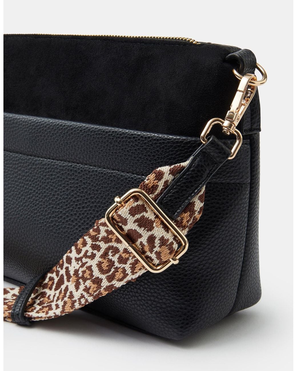 Accessorize White Cristina Leopard Print Strap Crossbody Bag