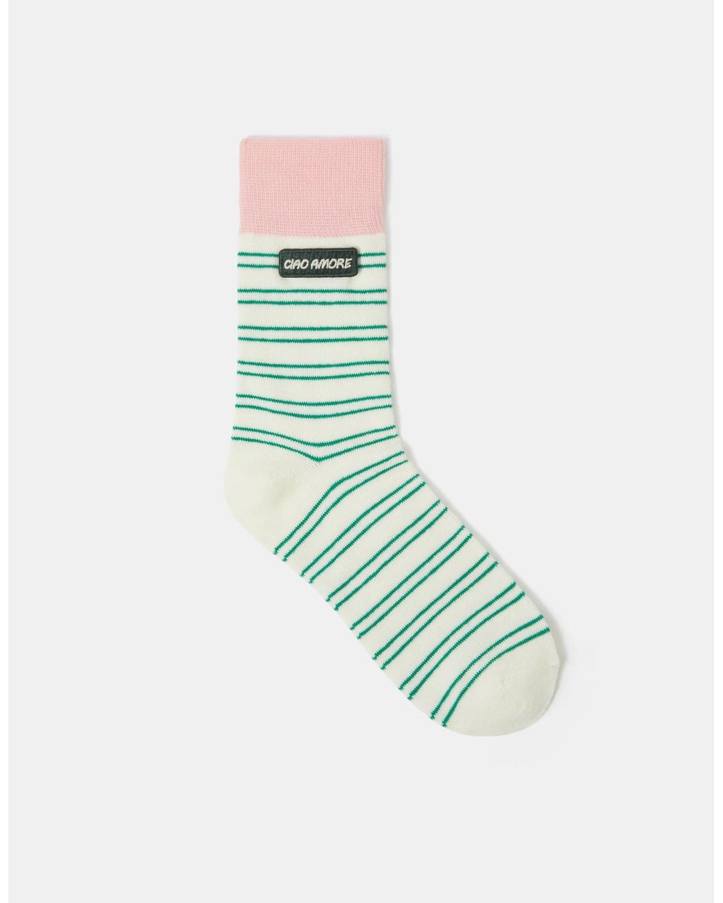 Accessorize Blue X Good Manners Ciao Amore Stripe Socks