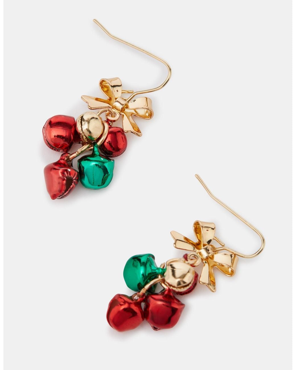 Accessorize Red Christmas Jingle Bell Drop Earrings
