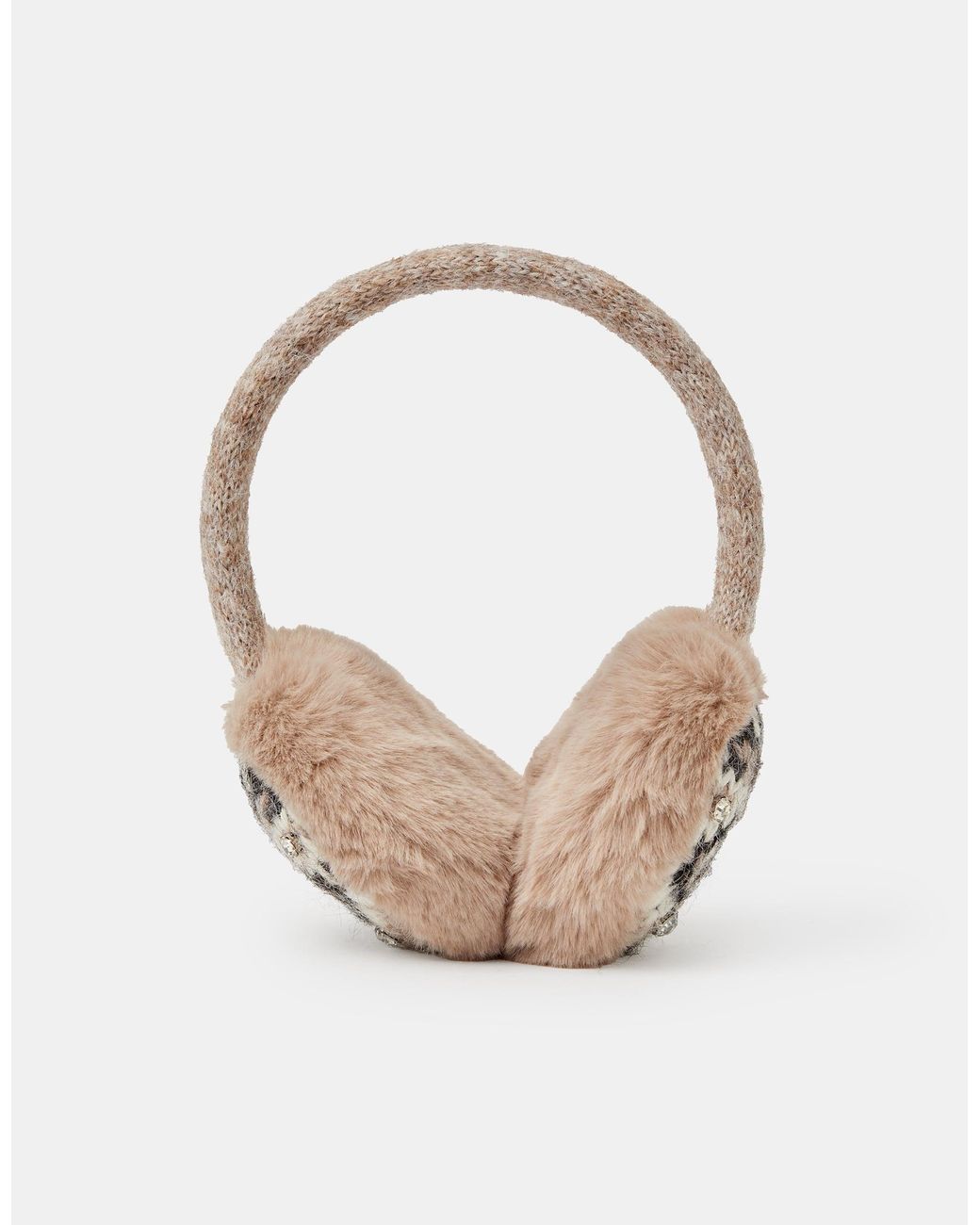 Accessorize White Fair Isle Earmuffs