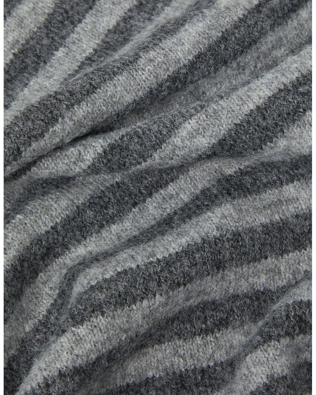 Accessorize Gray X Good Manners Stripe Knitted Triangle Scarf