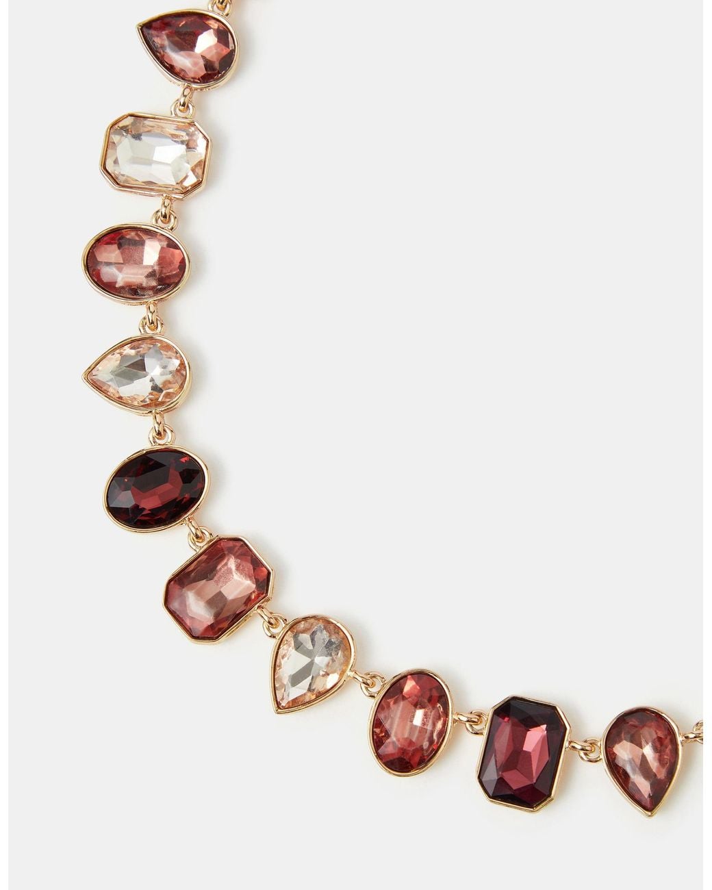 Accessorize Pink Gemstone Collar Necklace