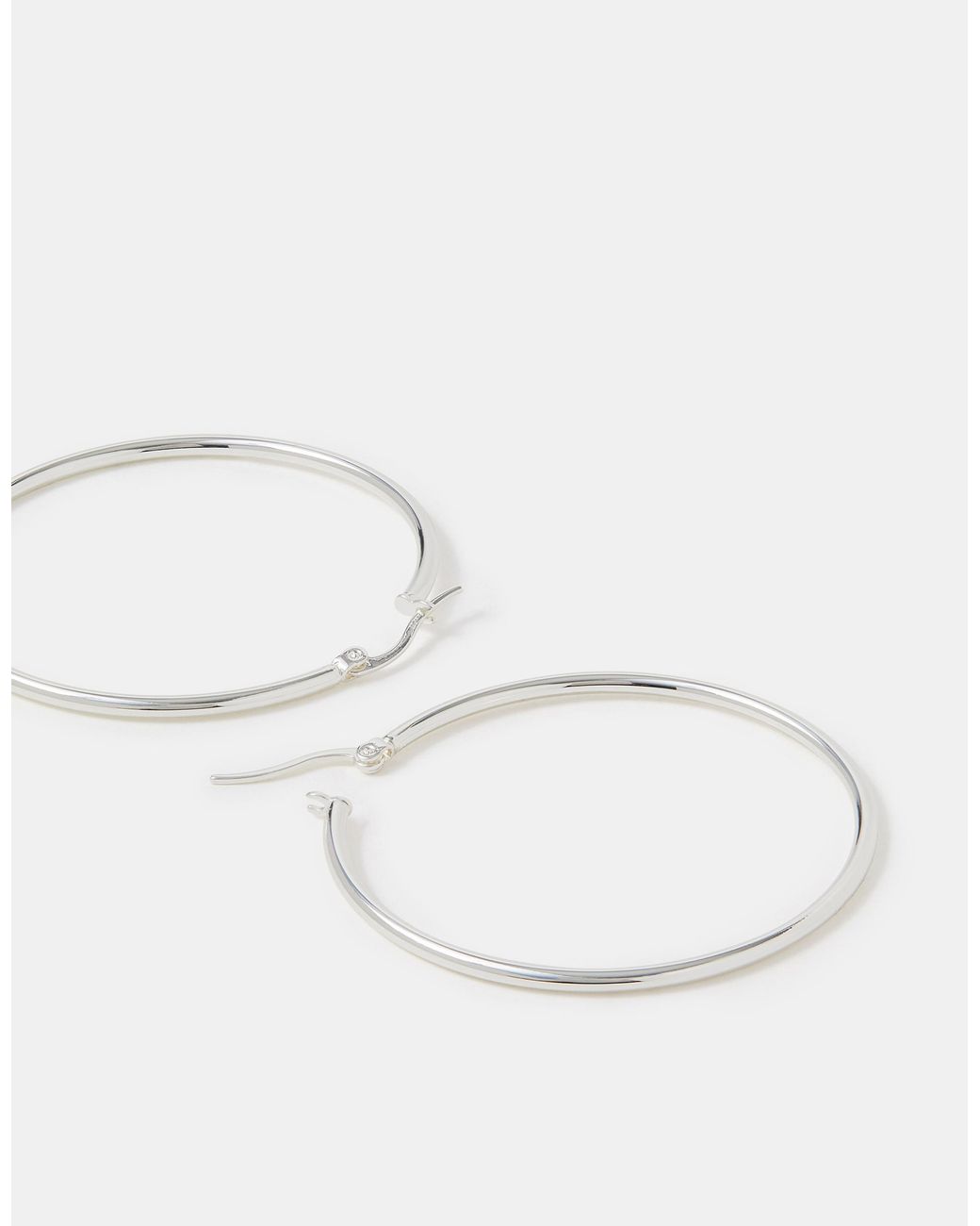 Accessorize Natural Sterling-Plated Hoop Earrings