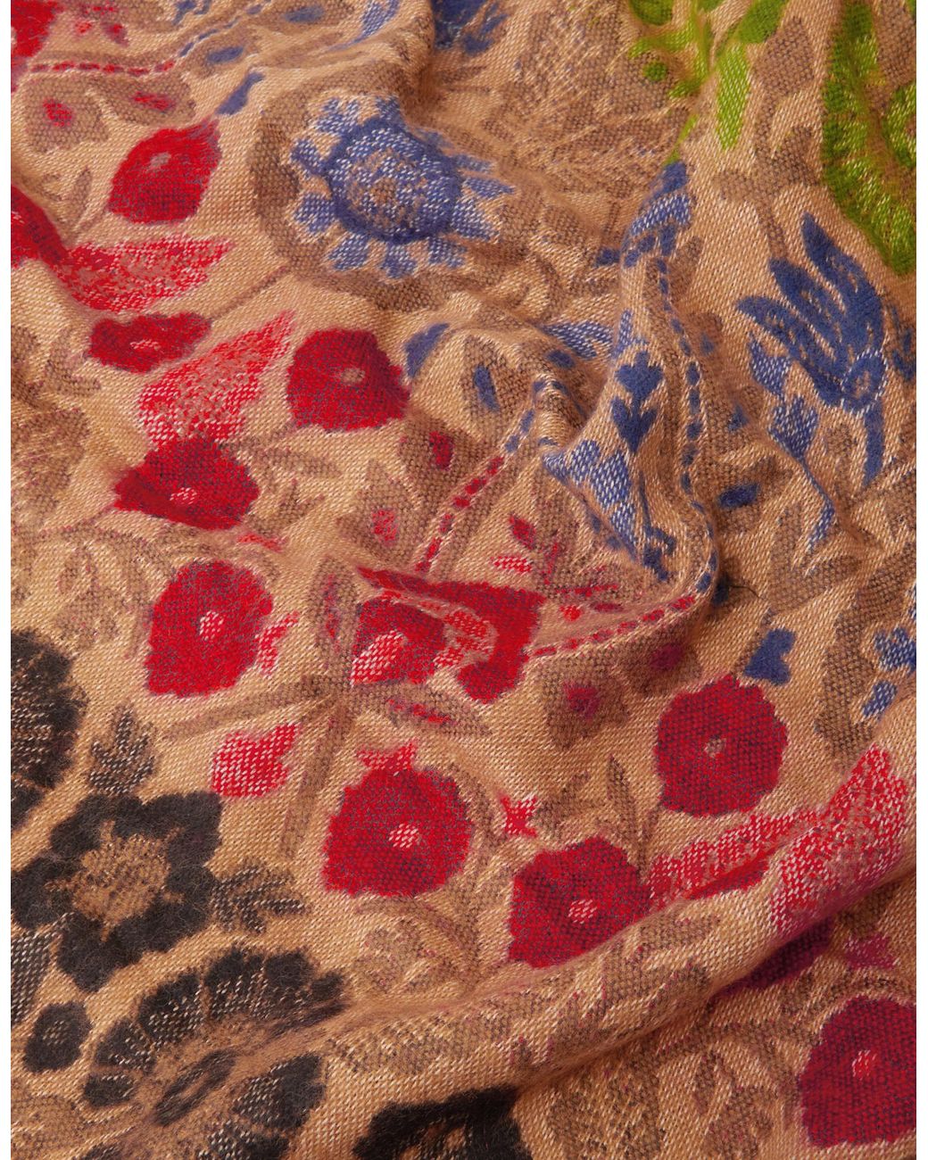 Accessorize Red Floral Jacquard Blanket Scarf